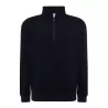 Sweat col montant zippé polyester et coton, intérieur gratté, 290 g/m²
