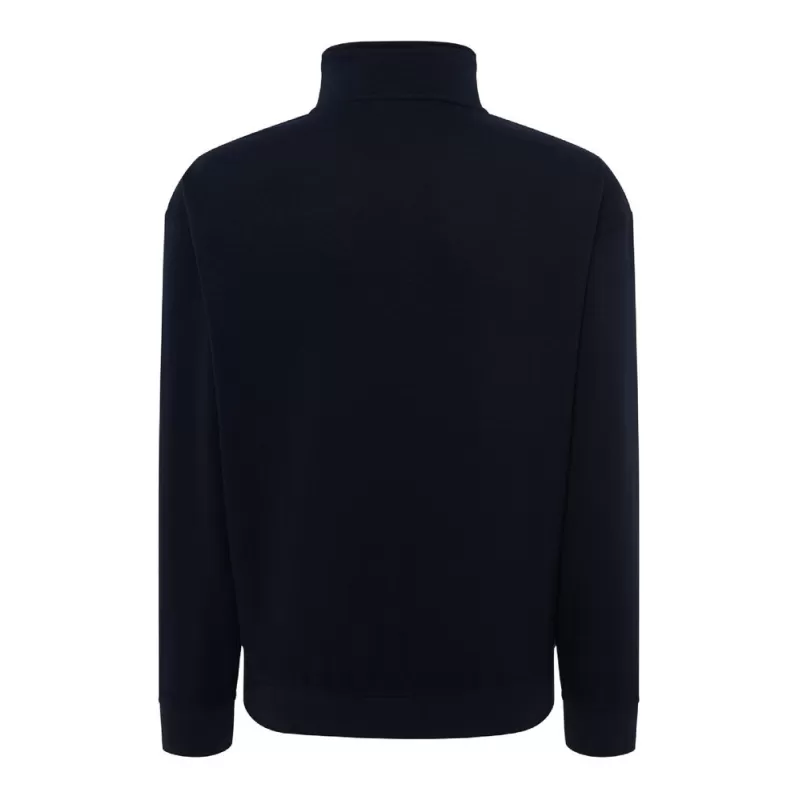 Sweat col montant zippé polyester et coton, intérieur gratté, 290 g/m²