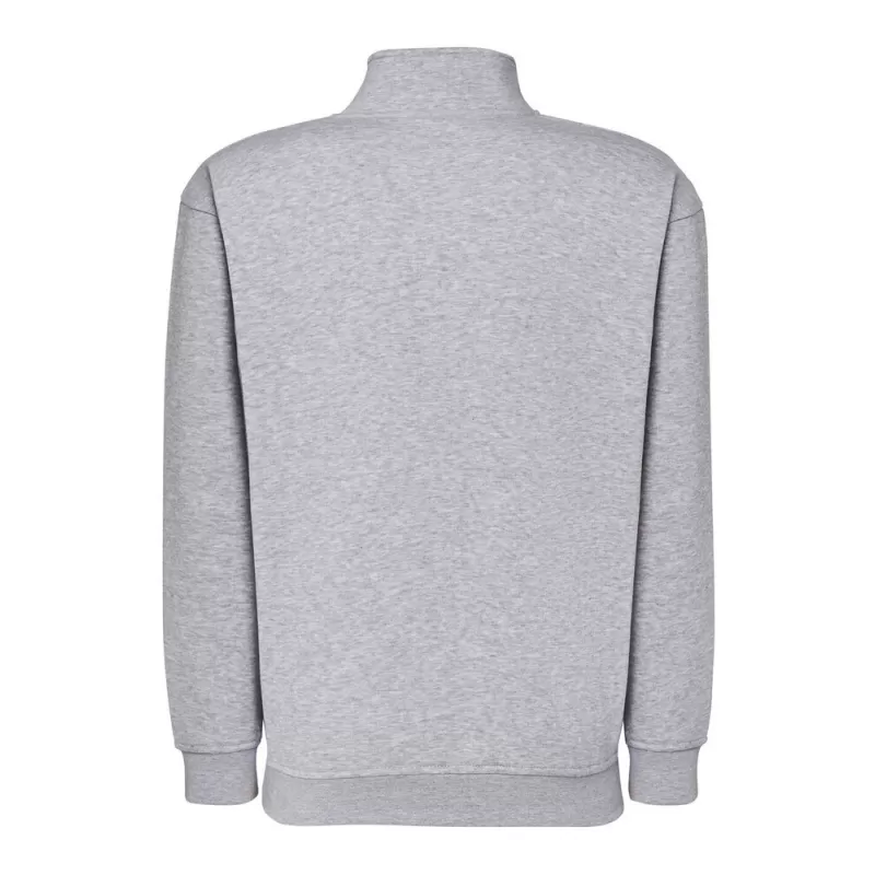 Sweat col montant zippé polyester et coton, intérieur gratté, 290 g/m²