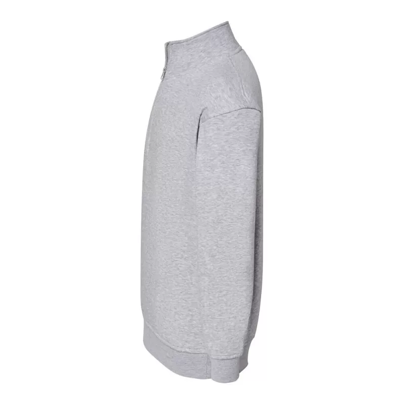 Sweat col montant zippé polyester et coton, intérieur gratté, 290 g/m²