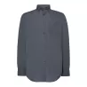 Chemise popeline homme manches longues, col boutonné, poche côté coeur, 100 g/m²