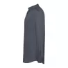 Chemise popeline homme manches longues, col boutonné, poche côté coeur, 100 g/m²