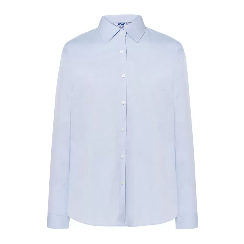 Chemise femme Oxford manches longues, coupe cintrée, 115 g/m²