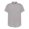 Chemise homme Oxford manches courtes, col boutonné, poche côté coeur, 115 g/m²