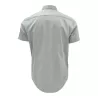 Chemise homme Oxford manches courtes, col boutonné, poche côté coeur, 115 g/m²