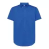 Chemise homme Oxford manches courtes, col boutonné, poche côté coeur, 115 g/m²