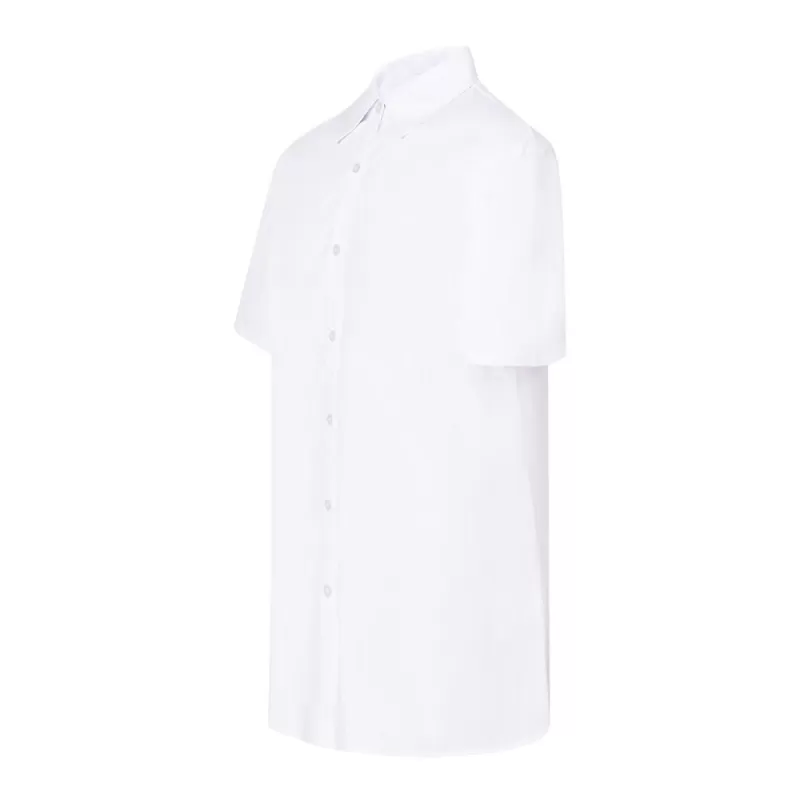 Chemise femme Oxford manches courtes, coupe cintrée, 115 g/m²