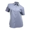 Chemise femme Oxford manches courtes, coupe cintrée, 115 g/m²