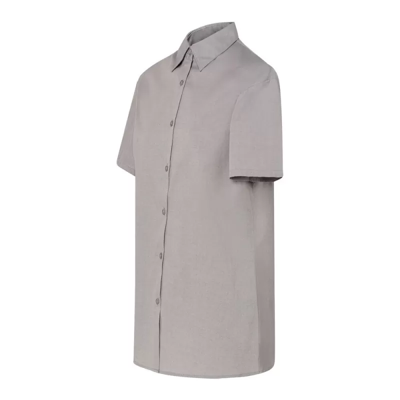 Chemise femme Oxford manches courtes, coupe cintrée, 115 g/m²