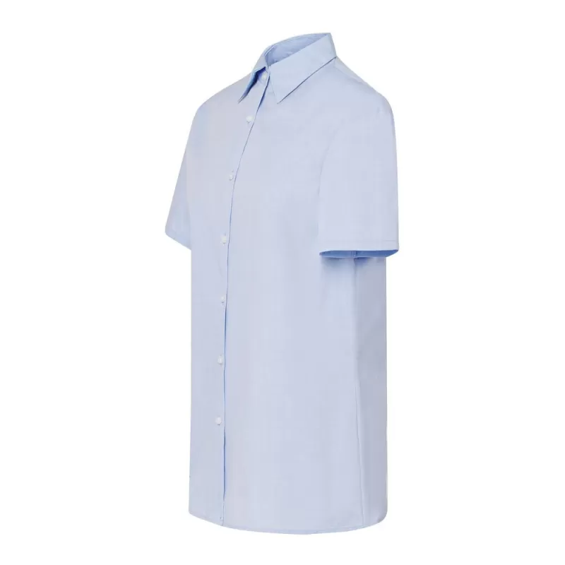 Chemise femme Oxford manches courtes, coupe cintrée, 115 g/m²