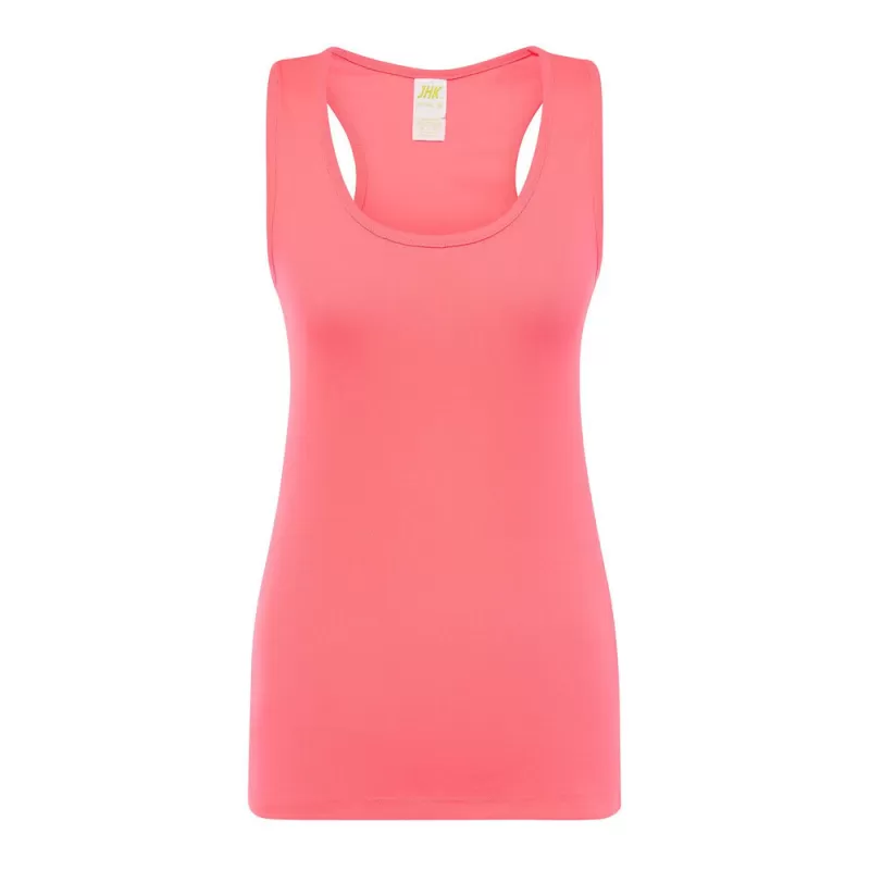Débardeur de sport femme en polyester dos nageur, coupe ajustée, 130 g/m²