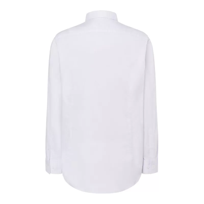 Chemise homme Oxford manches longues, col boutonné, poche côté coeur, 115 g/m²