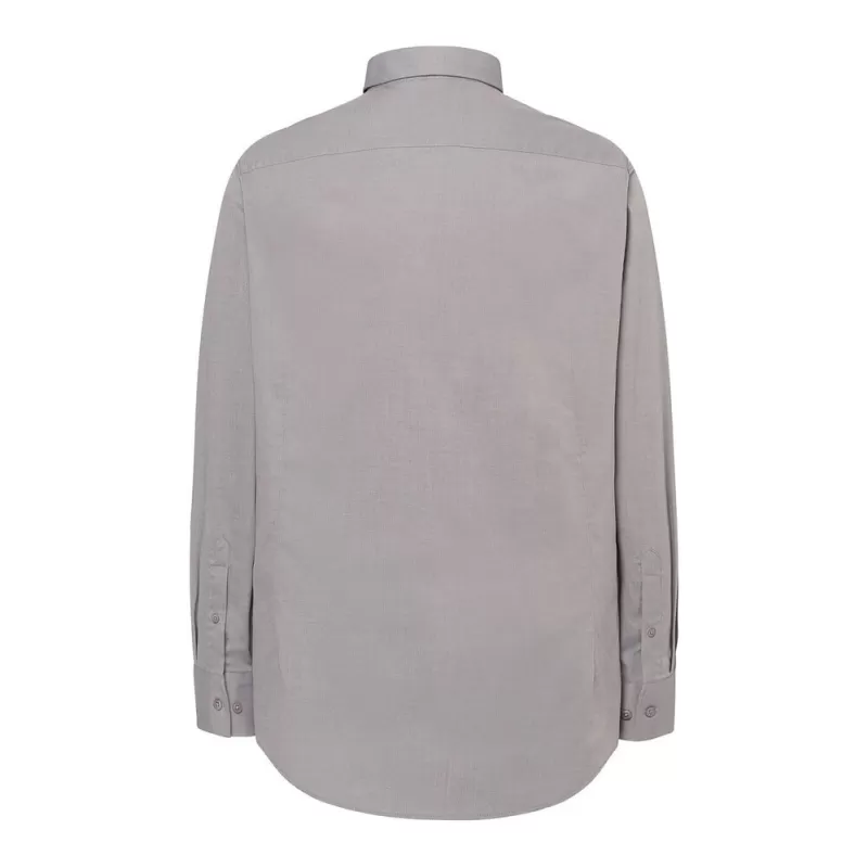 Chemise homme Oxford manches longues, col boutonné, poche côté coeur, 115 g/m²