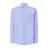 Chemise homme Oxford manches longues, col boutonné, poche côté coeur, 115 g/m²
