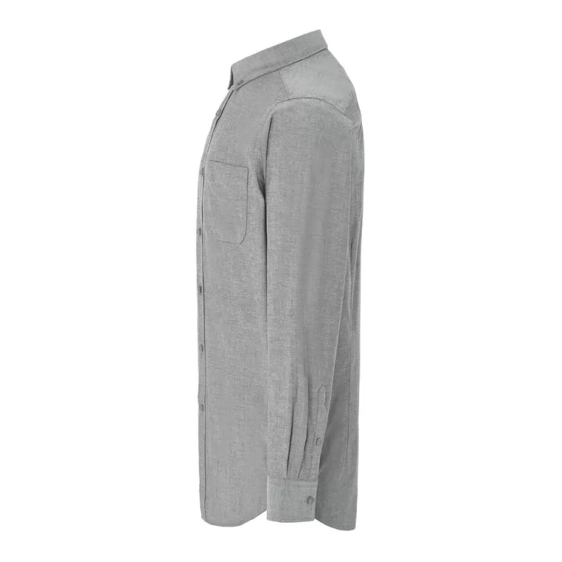 Chemise homme Oxford manches longues, col boutonné, poche côté coeur, 115 g/m²