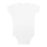 Body bébé coton manches courtes avec boutons pression, col côte, 170 g/m²