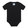 Body bébé coton manches courtes avec boutons pression, col côte, 170 g/m²