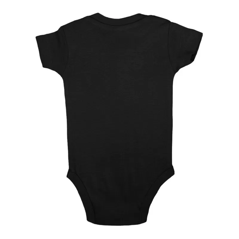 Body bébé coton manches courtes avec boutons pression, col côte, 170 g/m²