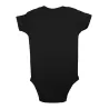 Body bébé coton manches courtes avec boutons pression, col côte, 170 g/m²