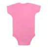 Body bébé coton manches courtes avec boutons pression, col côte, 170 g/m²