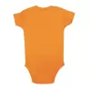 Body bébé coton manches courtes avec boutons pression, col côte, 170 g/m²