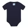 Body bébé coton manches courtes avec boutons pression, col côte, 170 g/m²