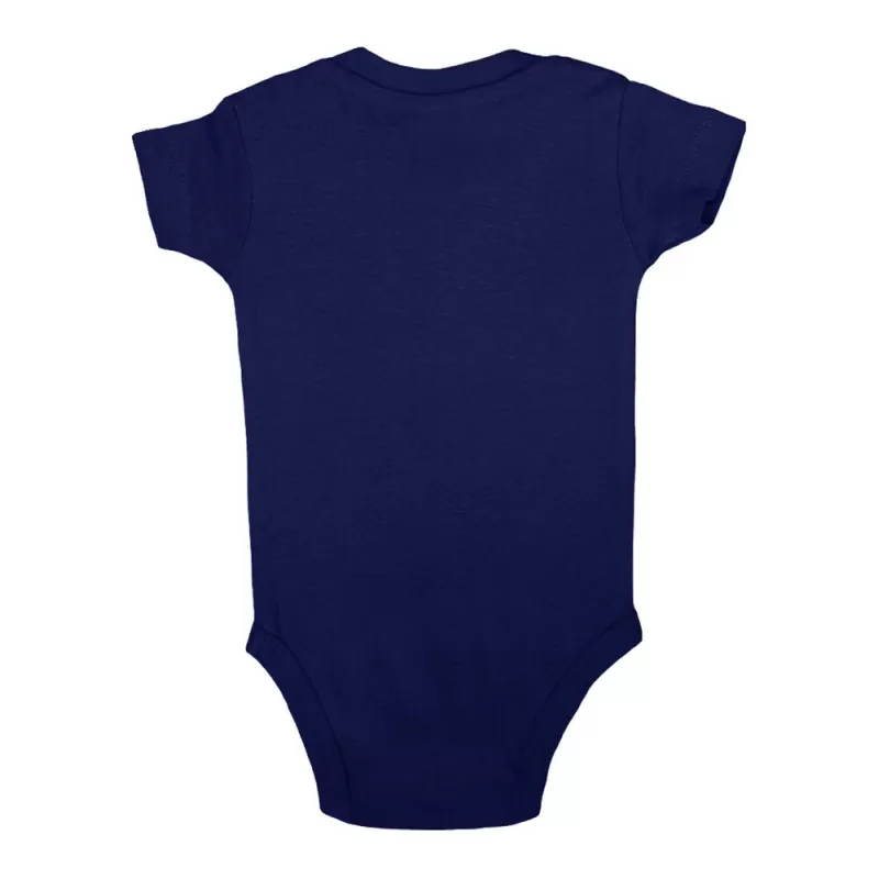 Body bébé coton manches courtes avec boutons pression, col côte, 170 g/m²