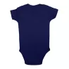 Body bébé coton manches courtes avec boutons pression, col côte, 170 g/m²