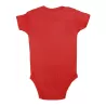 Body bébé coton manches courtes avec boutons pression, col côte, 170 g/m²