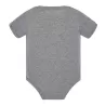 Body bébé coton manches courtes avec boutons pression, col côte, 170 g/m²
