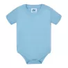 Body bébé coton manches courtes avec boutons pression, col côte, 170 g/m²