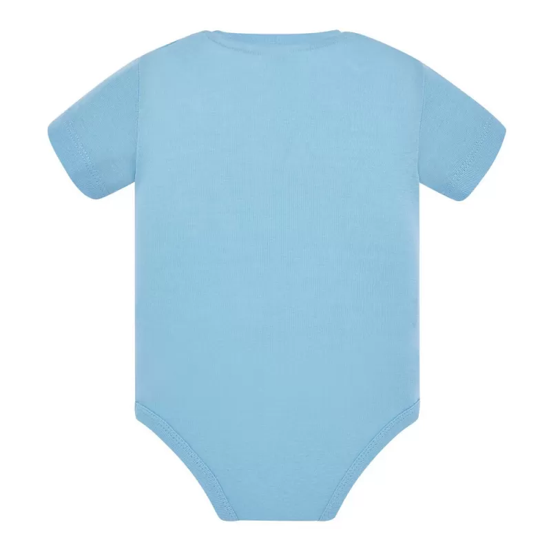 Body bébé coton manches courtes avec boutons pression, col côte, 170 g/m²