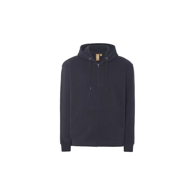 Sweat à capuche zippé en coton biologique et polyester recyclé, 275 g/m²