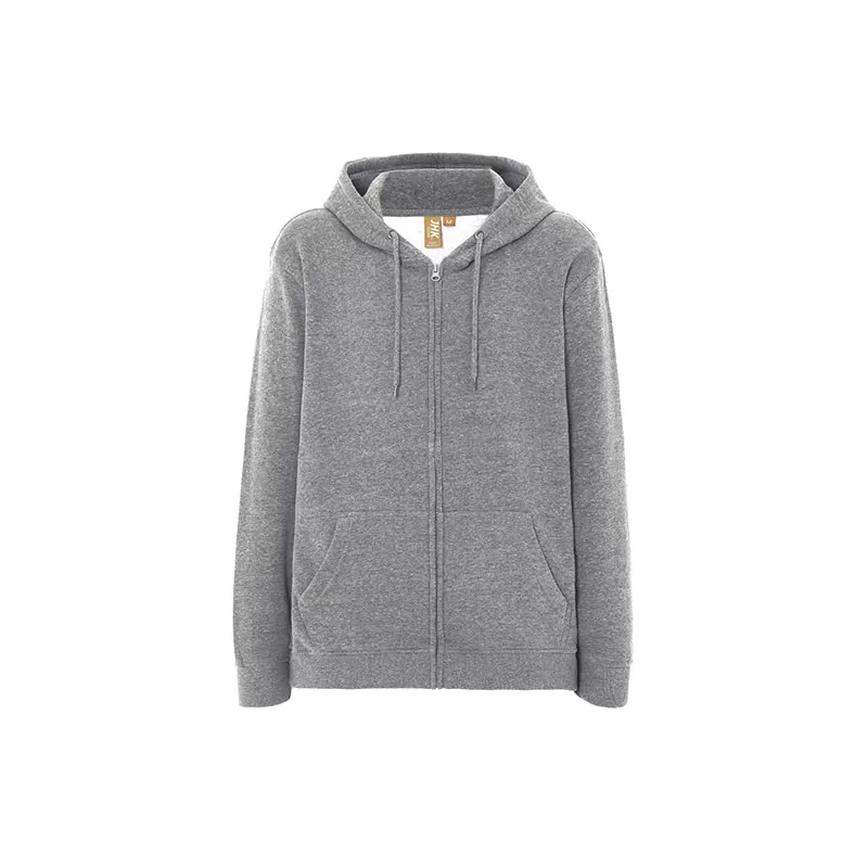 Sweat à capuche zippé en coton biologique et polyester recyclé, 275 g/m²