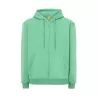 Sweat à capuche zippé en coton biologique et polyester recyclé, 275 g/m²