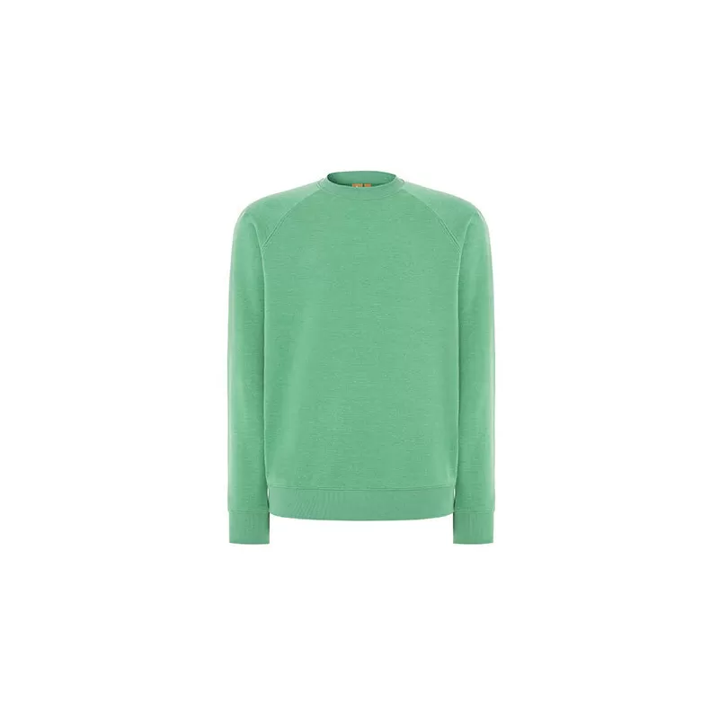 Sweat-shirt col rond en coton biologique et polyester recyclé, 275 g/m²