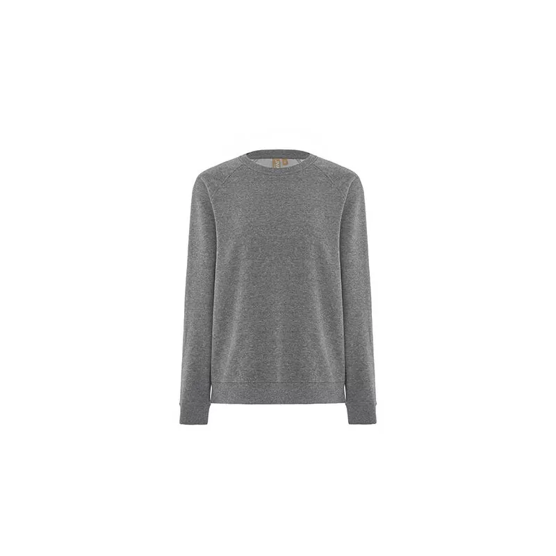 Sweat-shirt col rond en coton biologique et polyester recyclé, 275 g/m²