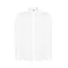 Chemise à manches longues en coton flammé sans boutons au cou