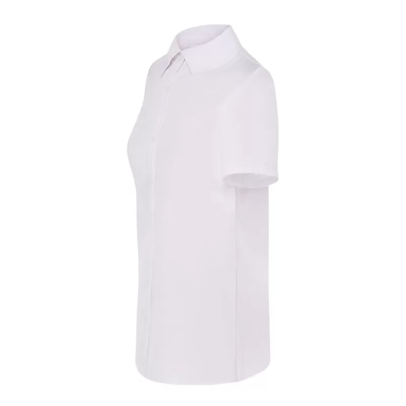Chemisette popeline femme manches courtes, coupe ajustée, 100 g/m²