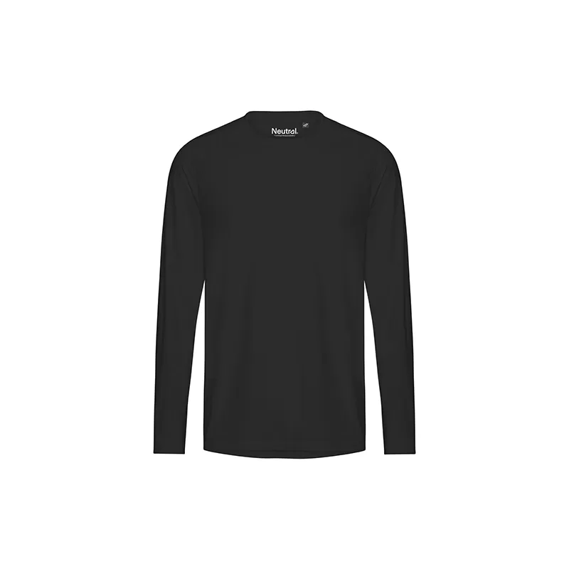 T-shirt de sport manches longues en polyester recyclé, séchage rapide, 155 g/m²