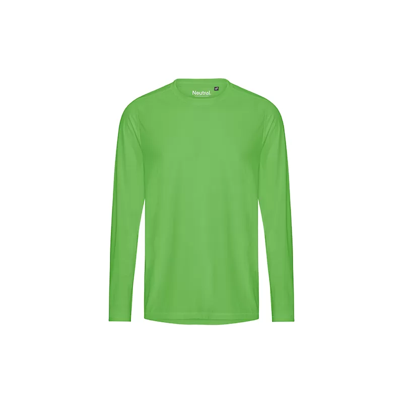 T-shirt de sport manches longues en polyester recyclé, séchage rapide, 155 g/m²
