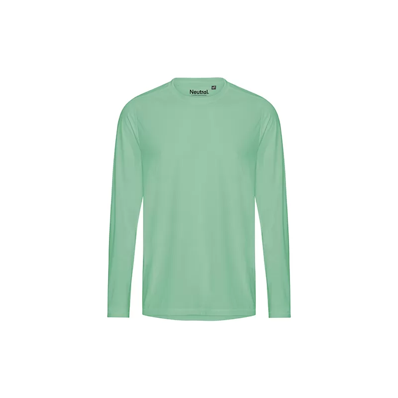 T-shirt de sport manches longues en polyester recyclé, séchage rapide, 155 g/m²