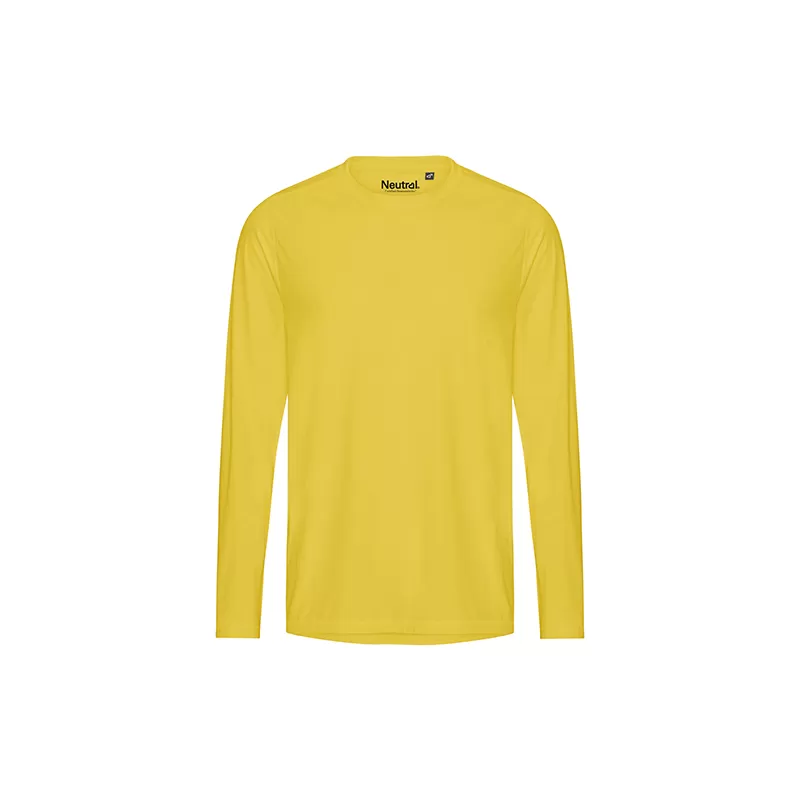 T-shirt de sport manches longues en polyester recyclé, séchage rapide, 155 g/m²