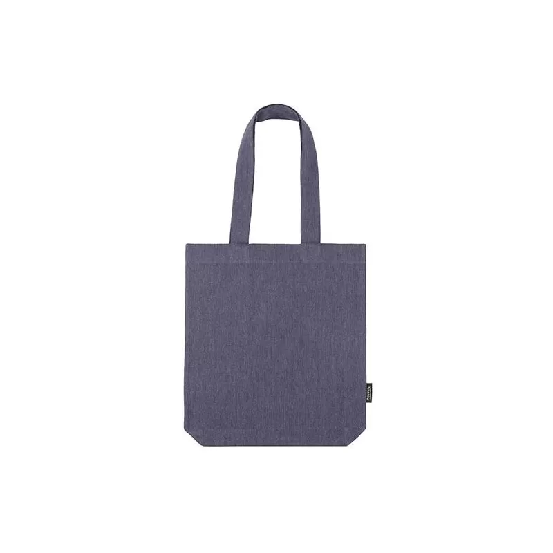 Sac shopping anses longues en sergé recyclé coton et polyester, 210 g/m²