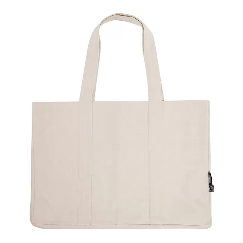 Sac de plage en coton organique Fairtrade, sangles multifonctionnelles, 300 g/m²
