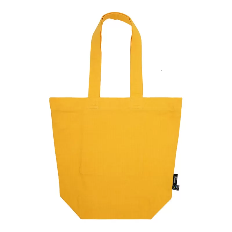 Sac shopping en coton organique avec fermeture zippée, 300 g/m²