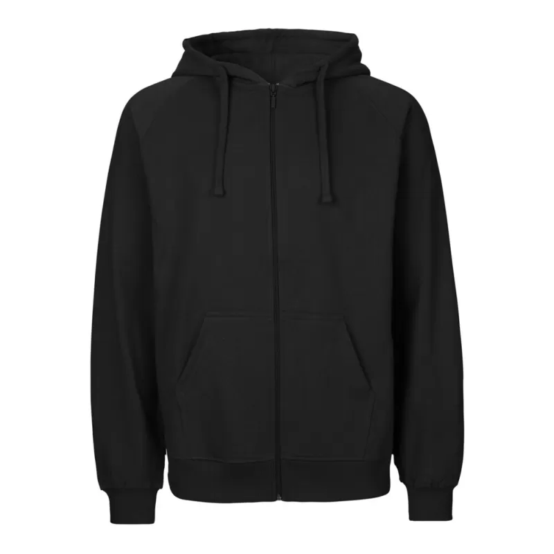 Sweat à capuche zippé en coton biologique Tiger, intérieur brossé, 300 g/m²