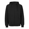 Sweat à capuche zippé en coton biologique Tiger, intérieur brossé, 300 g/m²