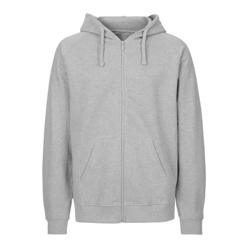 Sweat à capuche zippé en coton biologique Tiger, intérieur brossé, 300 g/m²
