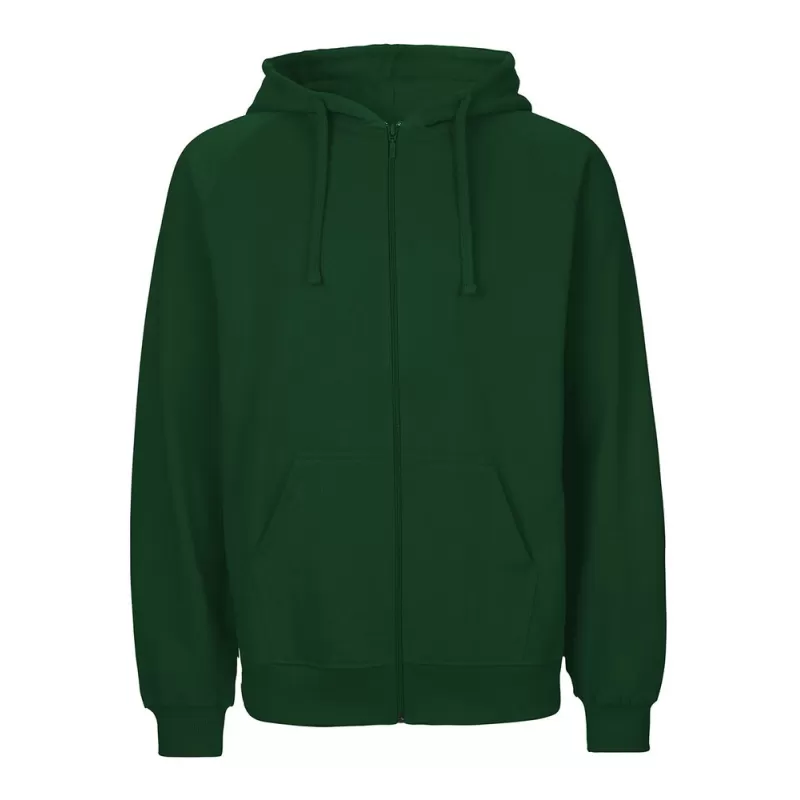Sweat à capuche zippé en coton biologique Tiger, intérieur brossé, 300 g/m²